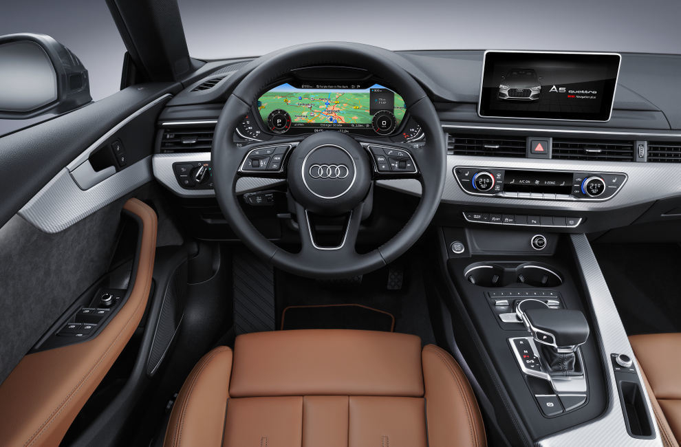 Интерьер салон Audi A5 Sportback (Ауди А5 Спортбэк) 2017 хэтчбек